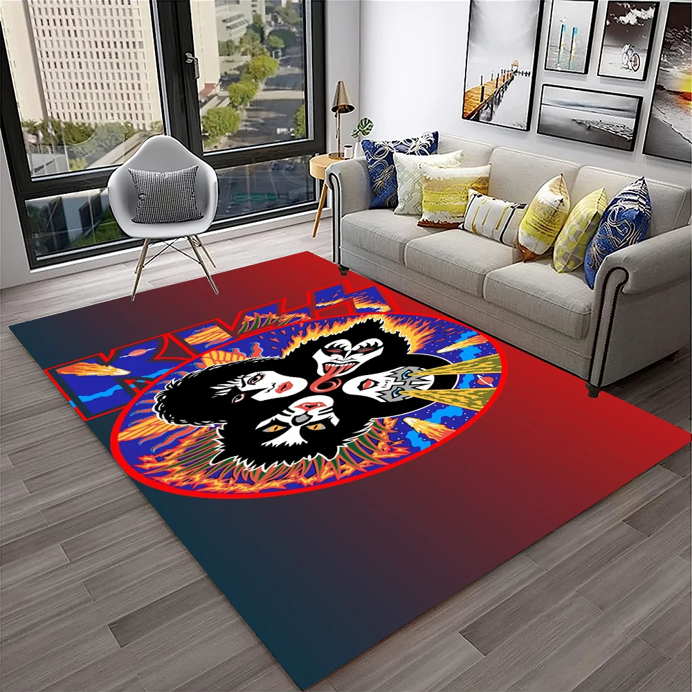 Kids Outdoor Kitchen - Tapis rétro KISS Rock Band pour