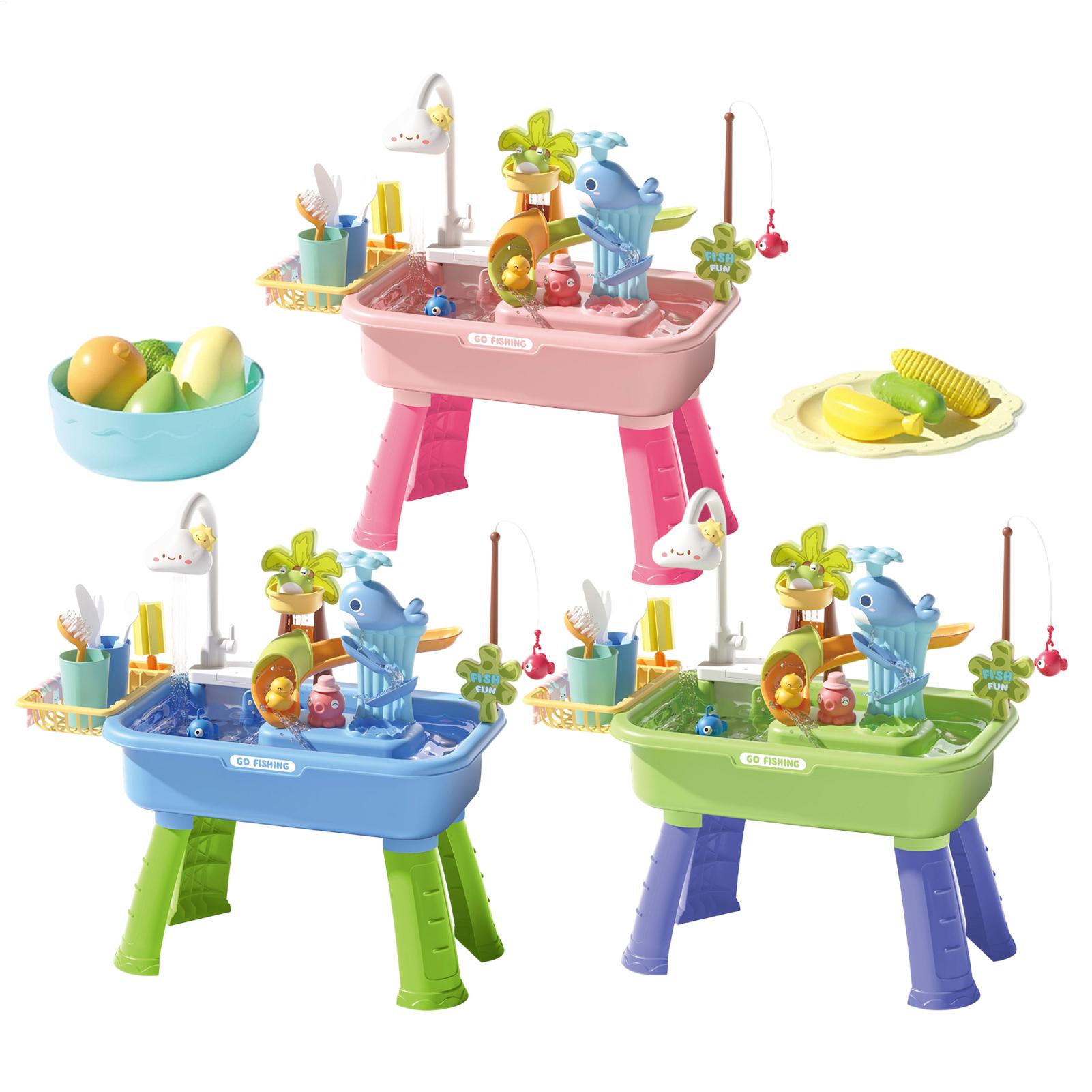 Kids Outdoor Sensory Table - Table d'eau électrique 43 pièces pour