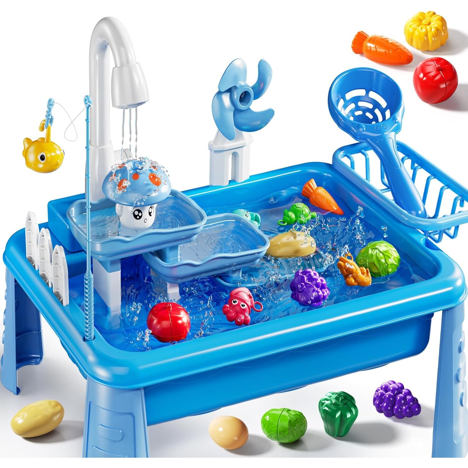 Kids Outdoor Kitchen - Table d'eau pour enfants avec évier,