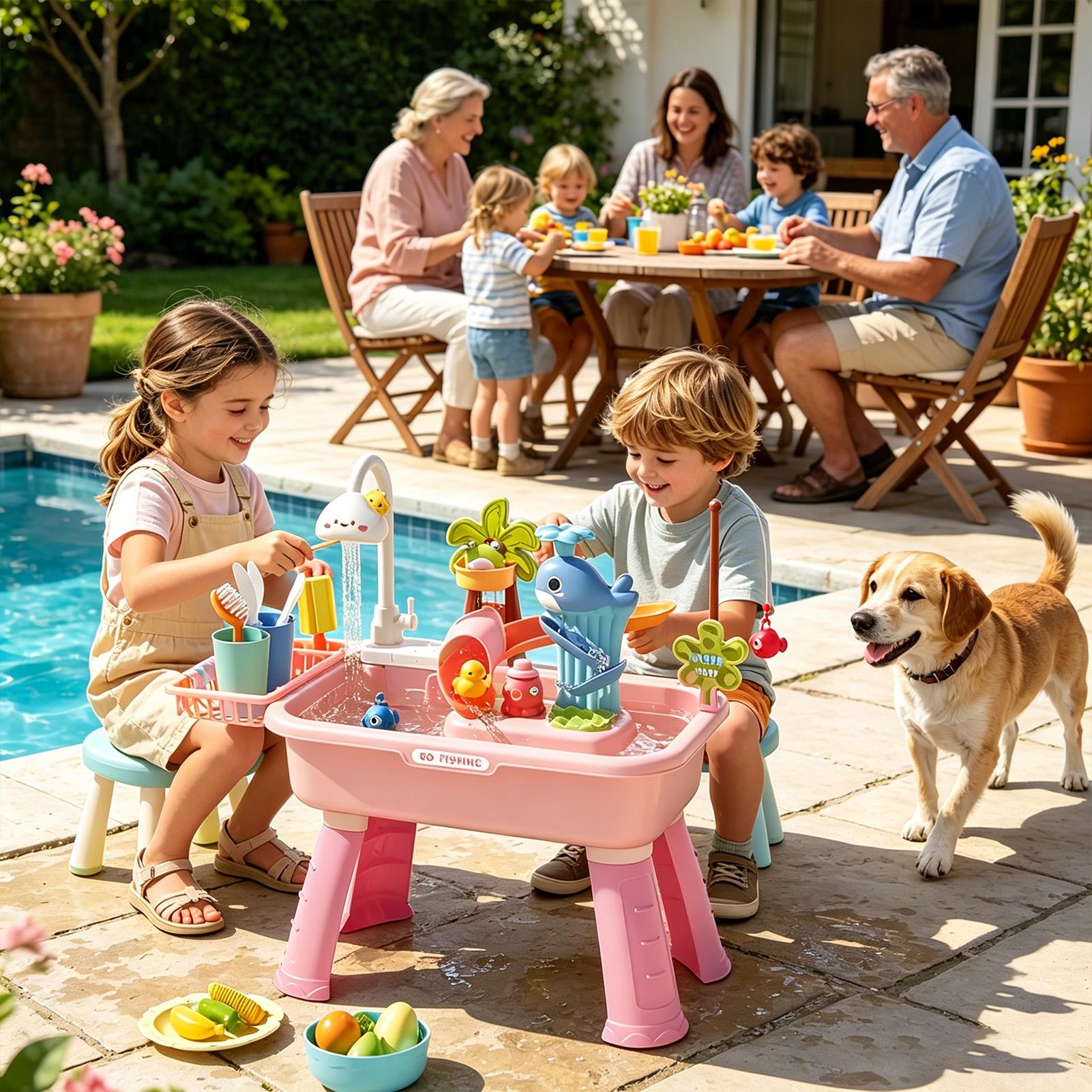 Table d'eau pour enfants avec  - Kids Outdoor Sensory Table avis et prix